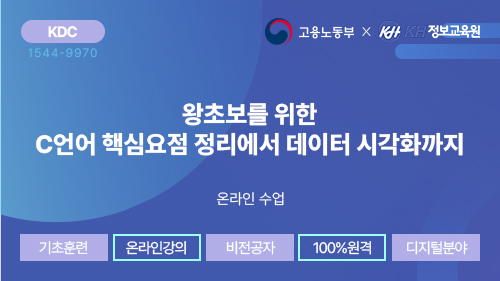 [KH정보교육원-KDC] 왕초보를 위한 C언어 핵심요점 정리에서 데이터 시각화까지 40회차